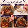 thumbnail image 5 of Halloween Pearl Art Kits for Adults Pearl Diamond Art Diy Kits Halloween Decorations DIY Pearl Painting Kit for Adults & Beginners(pumpkin), 5 of 8