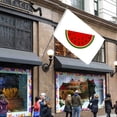 thumbnail image 4 of DFC Drapeau Melon D\'eau 3X5 Ft Fruits d'Été Extérieur avec Tranche Noire Rouge Verte Rayée Texture Premium Drapeau le Plus Solide et Durable avec Laiton, 4 of 6