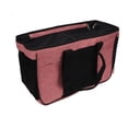 thumbnail image 3 of Transportín para gatos transpirable que evita fugas, portátil, de viaje, para animales pequeños, cachorros, color rosa y negro, 3 of 14