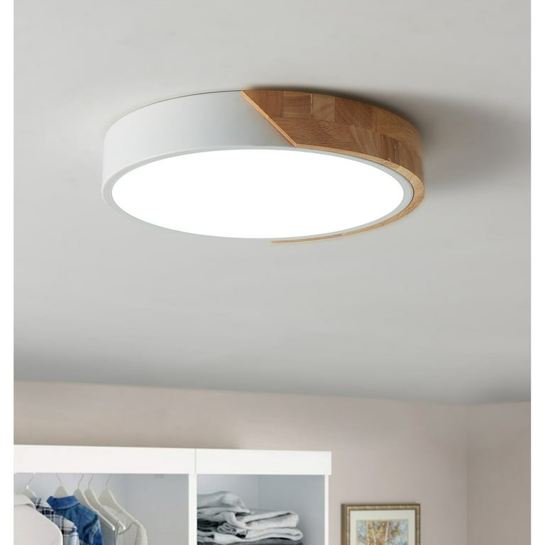 Modern Simple Circle LED Flush Mount Ceiling Light Fixture 15.74 inch Grey Size 15.74 Grey