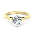 thumbnail image 2 of Bermuda - Moissanite Round Cut Lab Diamond Solitaire Engagement Ring, 2 of 4