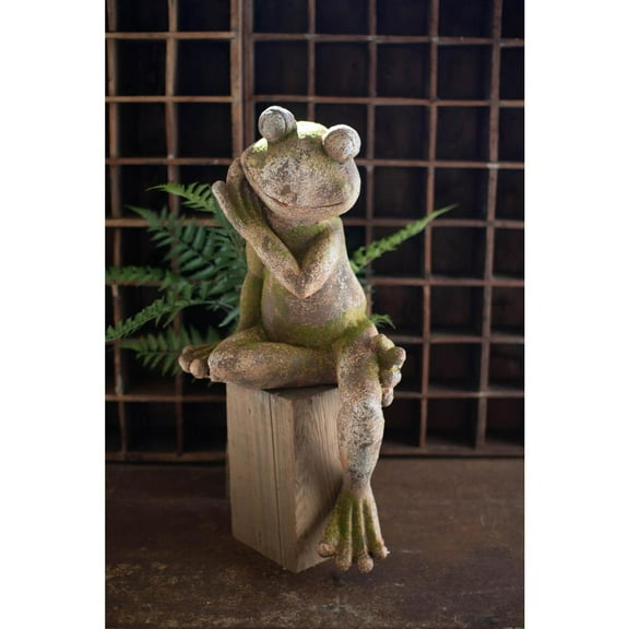 Kalalou Inc Faux Concrete Frog - Large