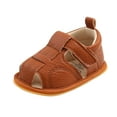 thumbnail image 2 of Toddler Shoes Clearance Baby Boys Girls Sandals Soft Non-Slip Rubber Sole Prewalker Flat Walking Shoes,Brown Sandals For Kids Size 4, 2 of 9