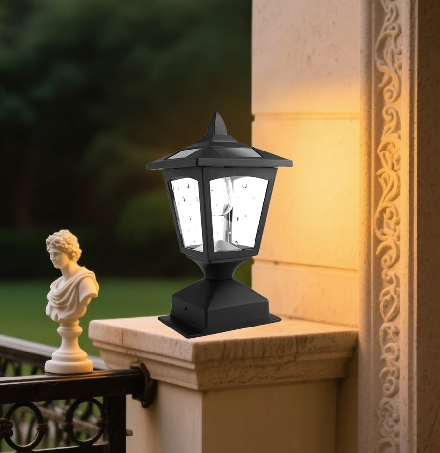 2 Pack Solar Post Cap Lights for 4x4 Wood Fence - Waterproof Outdoor LED Deck Lights, Auto On/Off Dusk to Dawn, Warm White for Patio, Garden, Pathway, Yard & Porch Decor