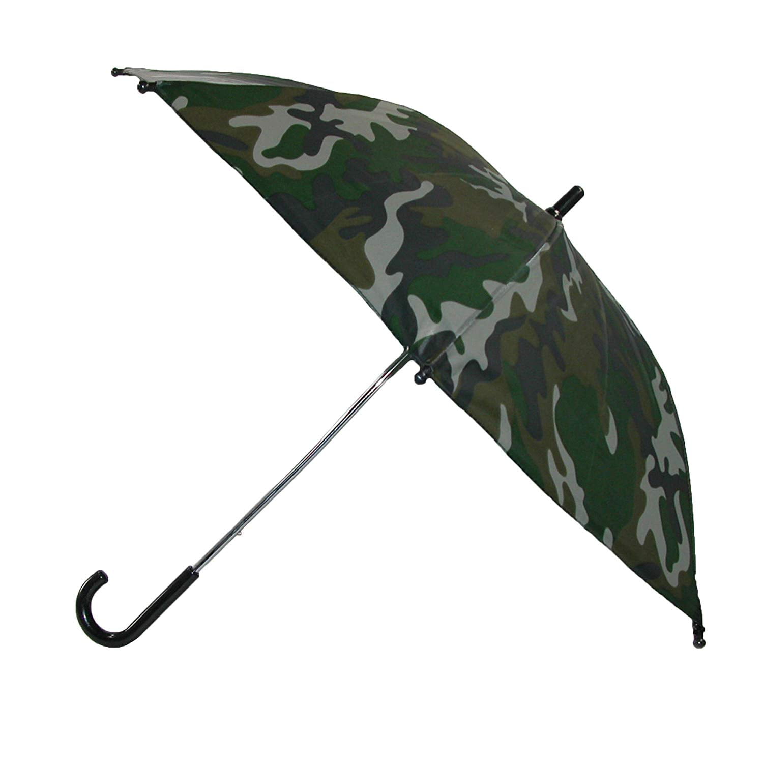 CTM Kids' 34 Inch Dome Camo Print Hook Handle Umbrella, Green Camo