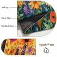 thumbnail image 6 of Round Rugs 5Ft, Colorful Flowers Round Area Rug Washable Indoor Throw Carpet, Farmhouse Sunflower Daisy Soft Non Slip Circle Rug for Cabinet Bathroom Home Decor Aesthetic, 6 of 8
