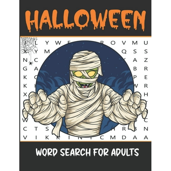 Halloween Word Search For Adults: 40 Large Print Word Search Puzzles Fun For Adults and Teens (Paperback)(Large Print)