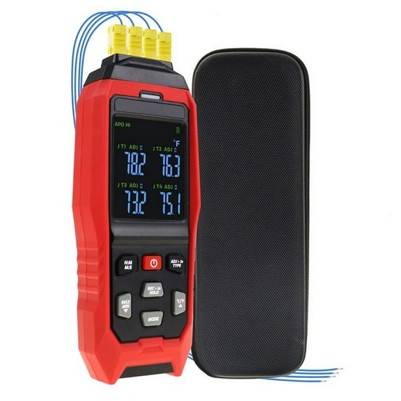 4 Channels Thermocouple Thermometer Data Logger Thermometerc K Type Temperature Logger with Sound & Light Alarm