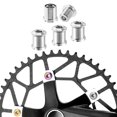 thumbnail image 1 of 4x Tornillos de plato de bicicleta Cola Aleación de titanio para 105-14 mm plata Cola Pernos de plato de bicicleta, 1 of 8