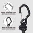 thumbnail image 3 of 2 PCS Kayak Tie Down Straps with Reflective Stripe & 2 PCS Quick Hood Loops, Rope Tie Down Ratchet Straps Canoe Bow and Stern Rope Hanger Kayak and Canoe Accessories, Black, 3 of 8