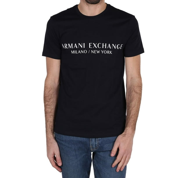 Camiseta A|X ARMANI EXCHANGE para hombre de manga corta negra XL