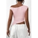 thumbnail image 2 of Remera PRETTYGARDEN 2025 Top Corto Fruncido de Un Hombro Rosa S, 2 of 8