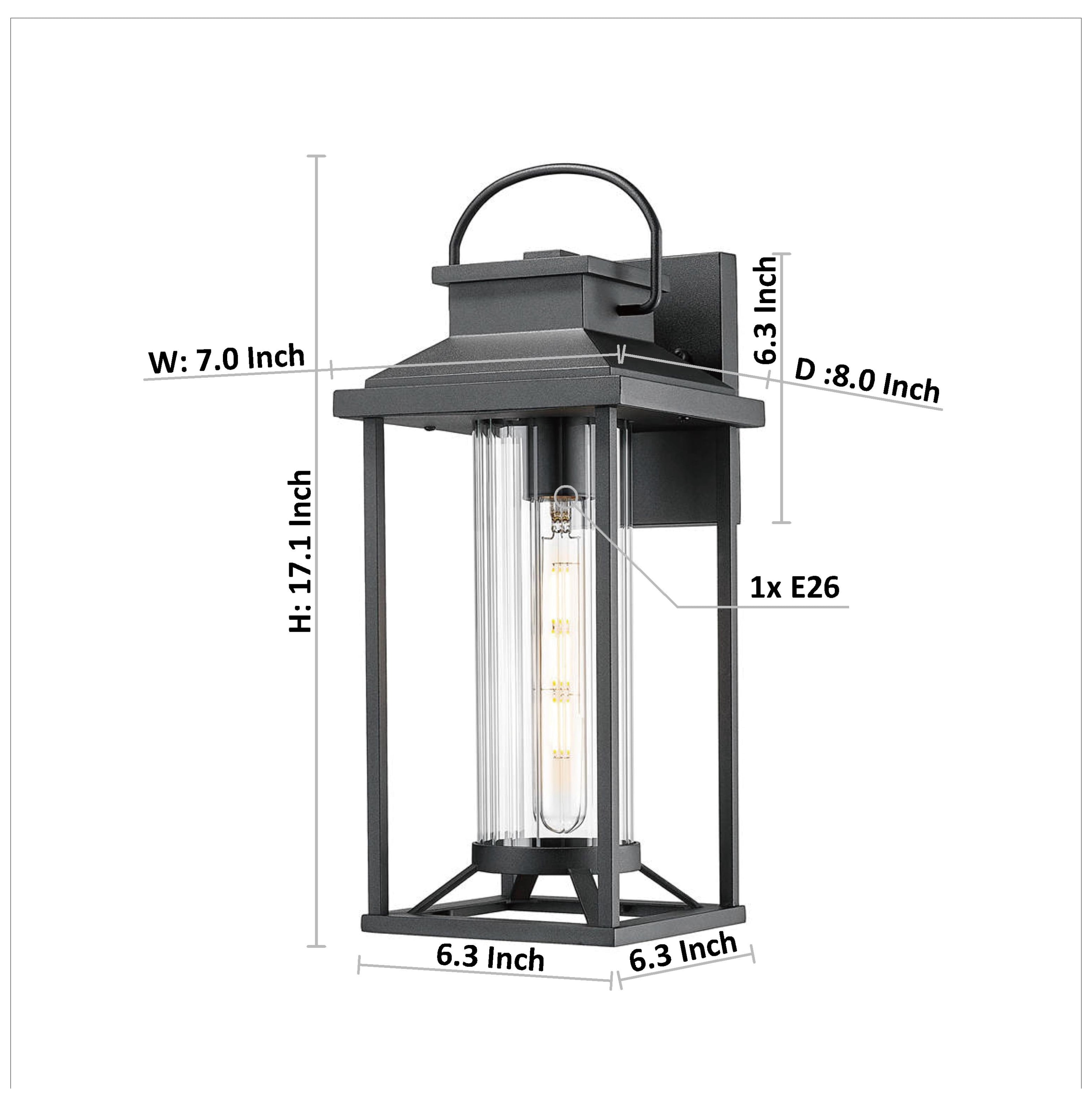 Outdoor Porch Lights, Textured Black Exterior Lighting Fixtures Wall Mount, Modern Outdoor Wall Sconce Lantern for House, Front Porch, Anti-Rust Waterproof Outdoor Garage Lights for Coach (2 pack)