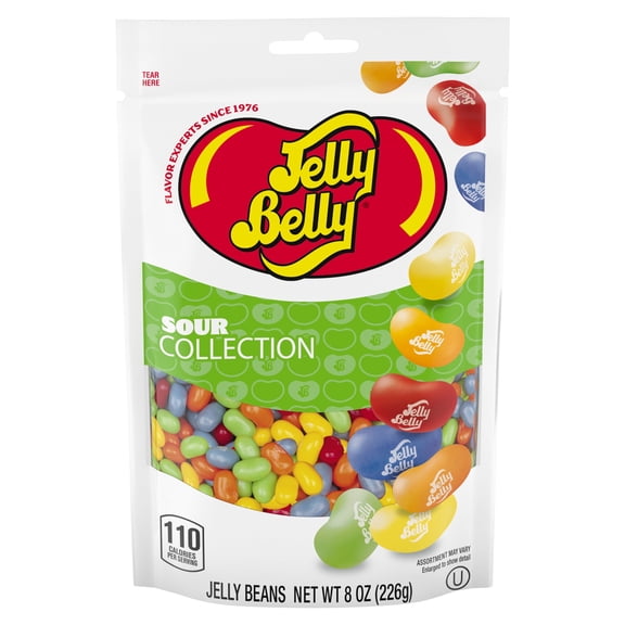 Jelly Belly Sour Jelly Bean Collection - 8 oz Pouch Bag - Genuine, Official, Straight from the Source