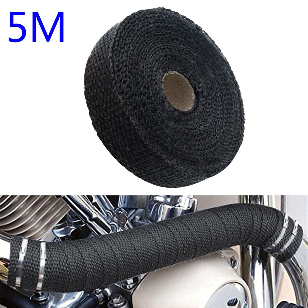 2" Exhaust Thermal Heat Wrap 5Meter Manifold Downpipe Motorbike Kit Car Titanium 