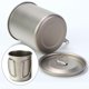 thumbnail image 2 of Taza de agua de titanio, taza de té para acampar, olla para beber, vajilla portátil con plegable 300ML Zulema Taza al aire libre de titanio, 2 of 8