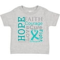 thumbnail image 3 of Inktastic Ovarian Cancer Hope Faith Motto Boys or Girls Toddler T-Shirt, 3 of 5