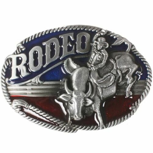 Bull Ride Rodeo Animal Long Huge Rodeo Cowboy Cowgirl Western Shine Belt Buckle 
