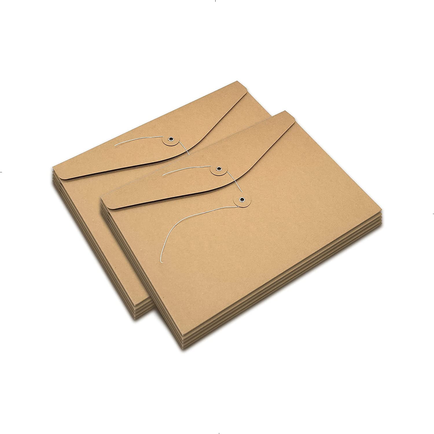 10 Pcs A4 Kraft String Envelope File Folders Organizer For Projects