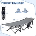 thumbnail image 6 of Simenmax Folding Camping Cot with Mattress, Heavy Duty Portable Bed for Adults, Quick Setup Travel Cot for Guest or Outdoor Use, Blue, 6 of 7