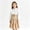 Q258 Beige, variant on Angala 2 Piece Outfits For Girls Notch Neck Long Sleeve Shirts With Below Knee Skirt Set Girls Autumn Daily Wear Clothes