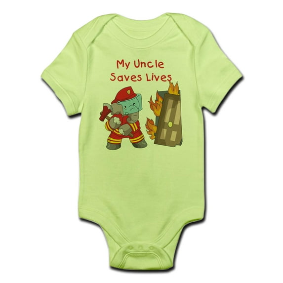 CafePress - Firefighter Uncle Infant Bodysuit - Baby Light Bodysuit