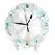 thumbnail image 2 of Reloj de pared acrílico dorado turquesa costero de 10 pulgadas, silencioso, sin tictac, estilo rústico retro campestre, decorativo para sala de estar, cocina, hogar, baño y dormitorio, 2 of 7