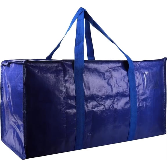 Pakyozj Heavy Duty Center-Zip Extra Large Moving Bags with Strong Zipper & Comfortable Handles, Sturdy & Durable Clothes Storage Bags Totes Bins, Packing Moving Boxes for College Supplies