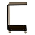 thumbnail image 4 of Fox Hill Trading Pure Decor C Shape Lucite and Acrylic Accent Table - Clear, 4 of 5