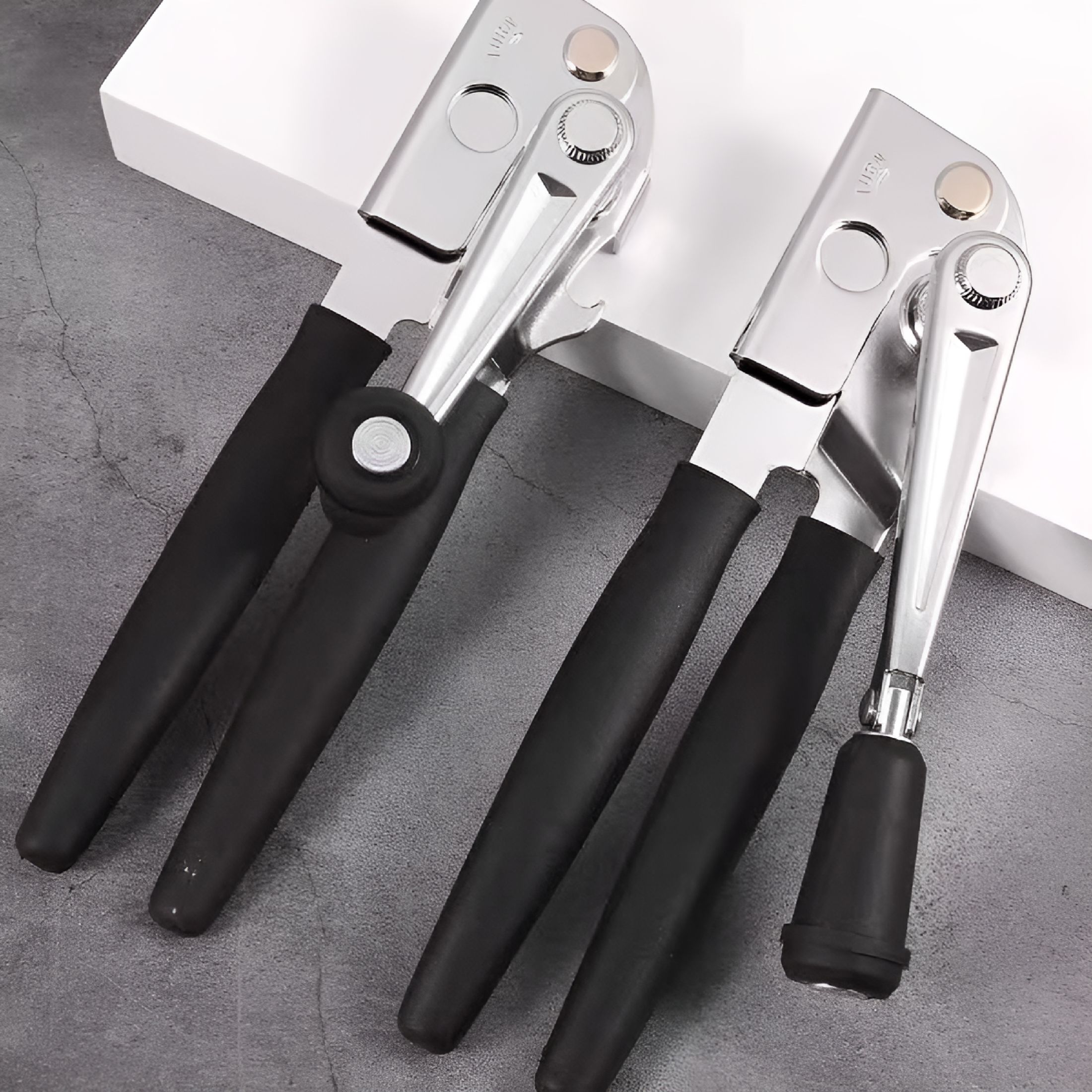 EXLEAF 2026 New Commercial Easy Crank Can Opener Heavy Duty with Ergonomic Design,For Kitchen,Cooking,Home Black