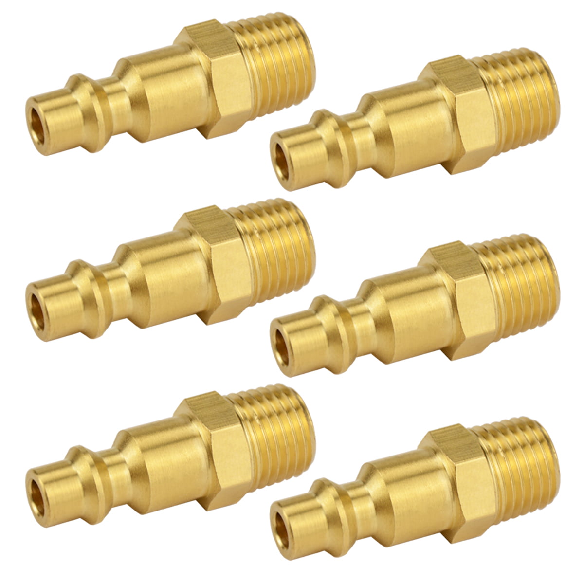 Brass 1/4 Inch NPT Female Air Hose Quick Connect Adapter Coupler And Plug Kit, 