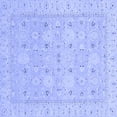 thumbnail image 1 of Ahgly Company Indoor Square Abstract Blue Modern Area Rugs, 4' Square, 1 of 4