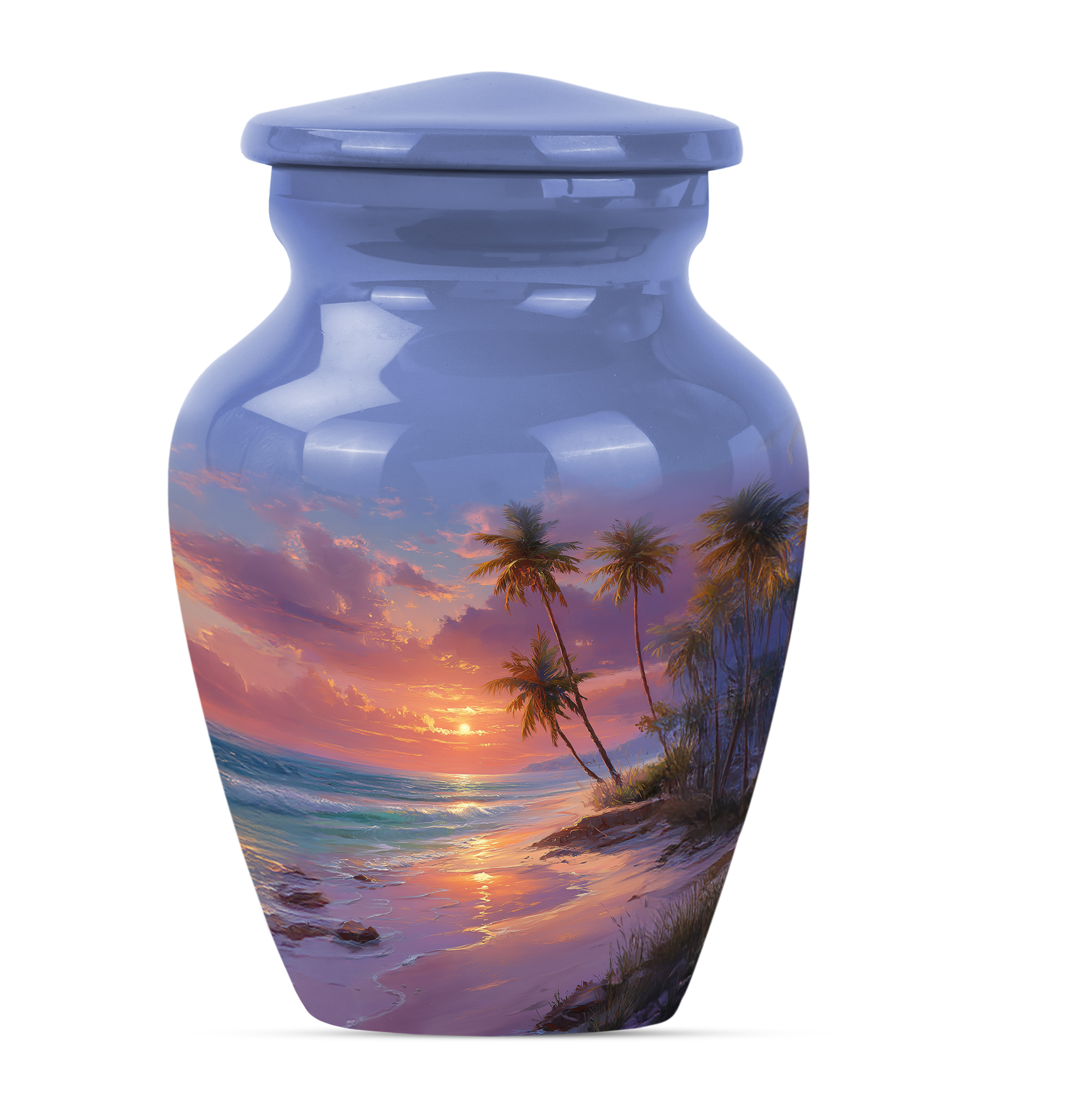 Sunset Beach Cremation Urn For Men - Adult Urns For Human Ashes Women - Small Urns For Human Ashes Keepsake - Mini Urn For Human Remains ( Size:- 3 Inch Set Of 2 )