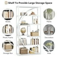 thumbnail image 6 of Tribesigns 70.8 inch Tall Bookshelf, 5-Tier Etagere Bookcase, Modern Book Shelf Display Tack Shelving with 8 Open Storage Shel for Home Office, Living Room, White, 6 of 8