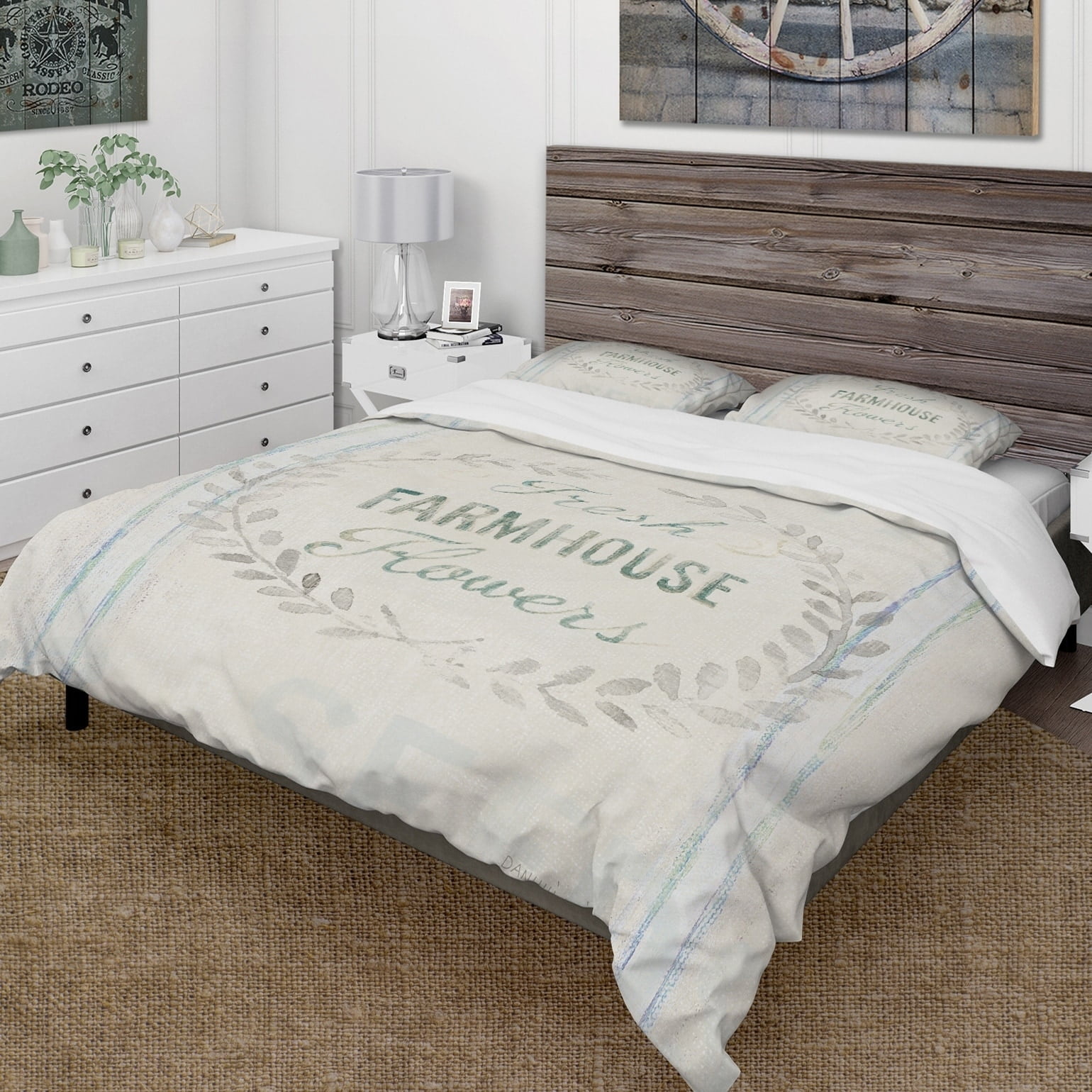 Design Art Designart Farmhouse Florals Viii Farmhouse Bedding