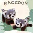 thumbnail image 1 of Panda gris realista para niños, Animal de peluche de mapache, lindo Panda, regalo de cumpleaños, regalo de Navidad563, 1 of 5