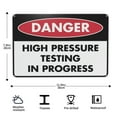 thumbnail image 2 of Danger High Pressure Testing In Progress Sign Tin Sign Warning Metal Sign Vintage Sign Wall Decor for Home Farm Bar Coffee Shop Club Decoration 8x12 Inch, 2 of 7