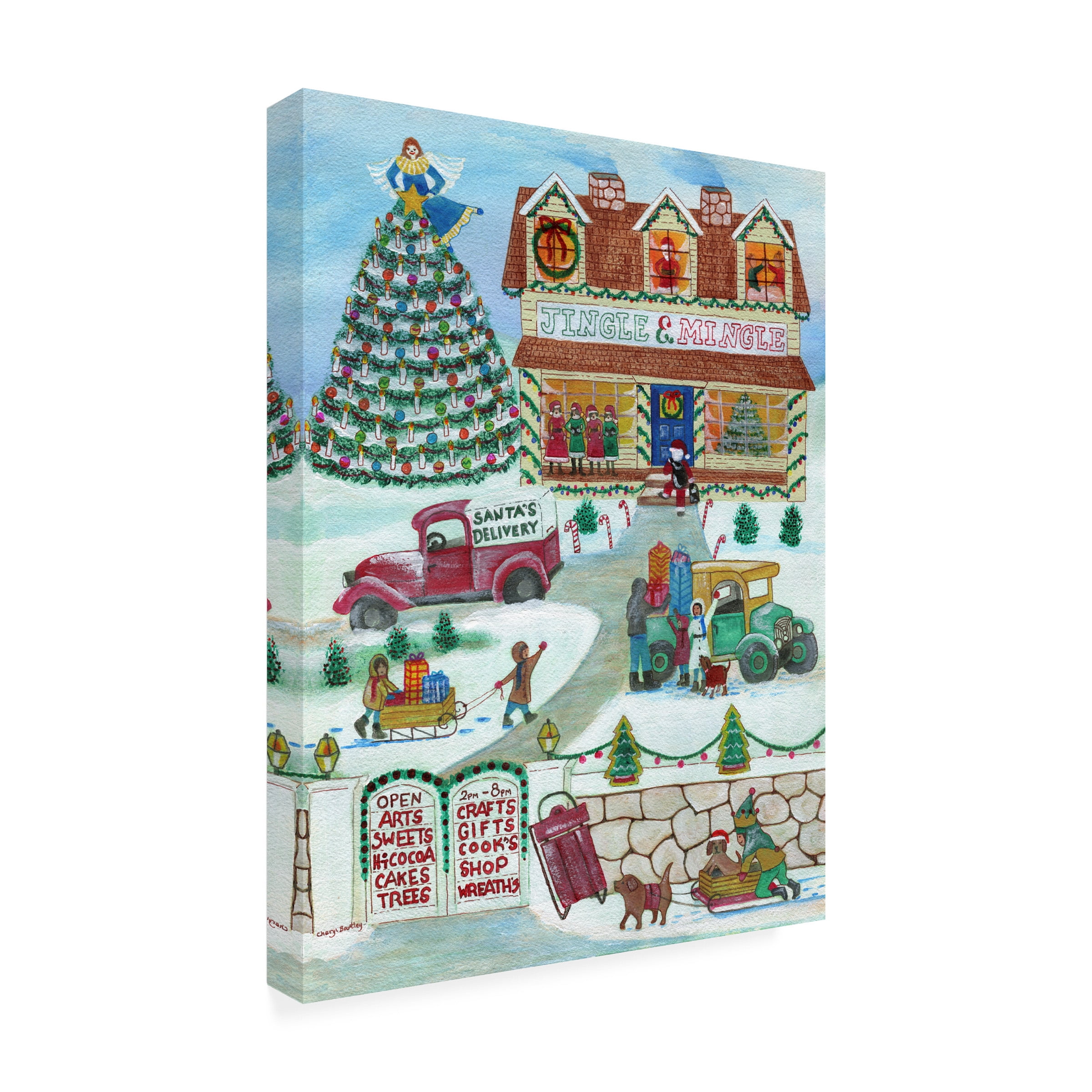 Cheryl Bartley 'Jingle And Mingle Christmas' Canvas Art