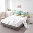 thumbnail image 5 of Castle Fairy Cartoon Beach Flamingo 7-Piece Twin Bedding,Cocktail Hibiscus Tropical Border Bedding Comforter Set,Pink Sand,Reversible, 5 of 7