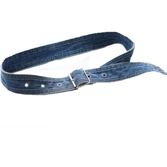 YM YOUMU Women Denim Waist Belt Metal Buckle Waistband Punk Casual