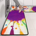 thumbnail image 2 of Kitchen Rugs Sets Of 2,Colorful Paint Splash Burst Anti Fatigue Kitchen Mat Rugs Non Slip Washable,Decorative Kitchen Floor Mats for Kitchen,Sink,Laundry,17"x47"+17"x47", 2 of 5