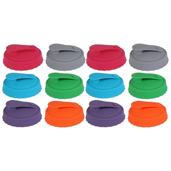 12Pack Silicone Can Lids - Reusable  Can Lids for Standard Size Cans Soda, Silicone Can Tops for Soda/Beer/Juice