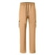 thumbnail image 4 of Pantalones largos para hombre, de color liso, informales, a la moda, vintage, con bolsillos y cordón, pantalones de trabajo de poliéster para hombre., 4 of 5