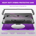 thumbnail image 3 of KIQ Galaxy Tab S8 Ultra Case, Shockproof Heavy Duty Impact Drop Protection Shoulderstrap Kickstand Cover for Samsung Galaxy Tab S8 Ultra X900 (Shield Purple), 3 of 10