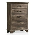 thumbnail image 5 of FOA Gafin 6pc Gray Wood Bedroom Set-Queen+2 Nightstands+Chest+Dresser+Mirror, 5 of 15