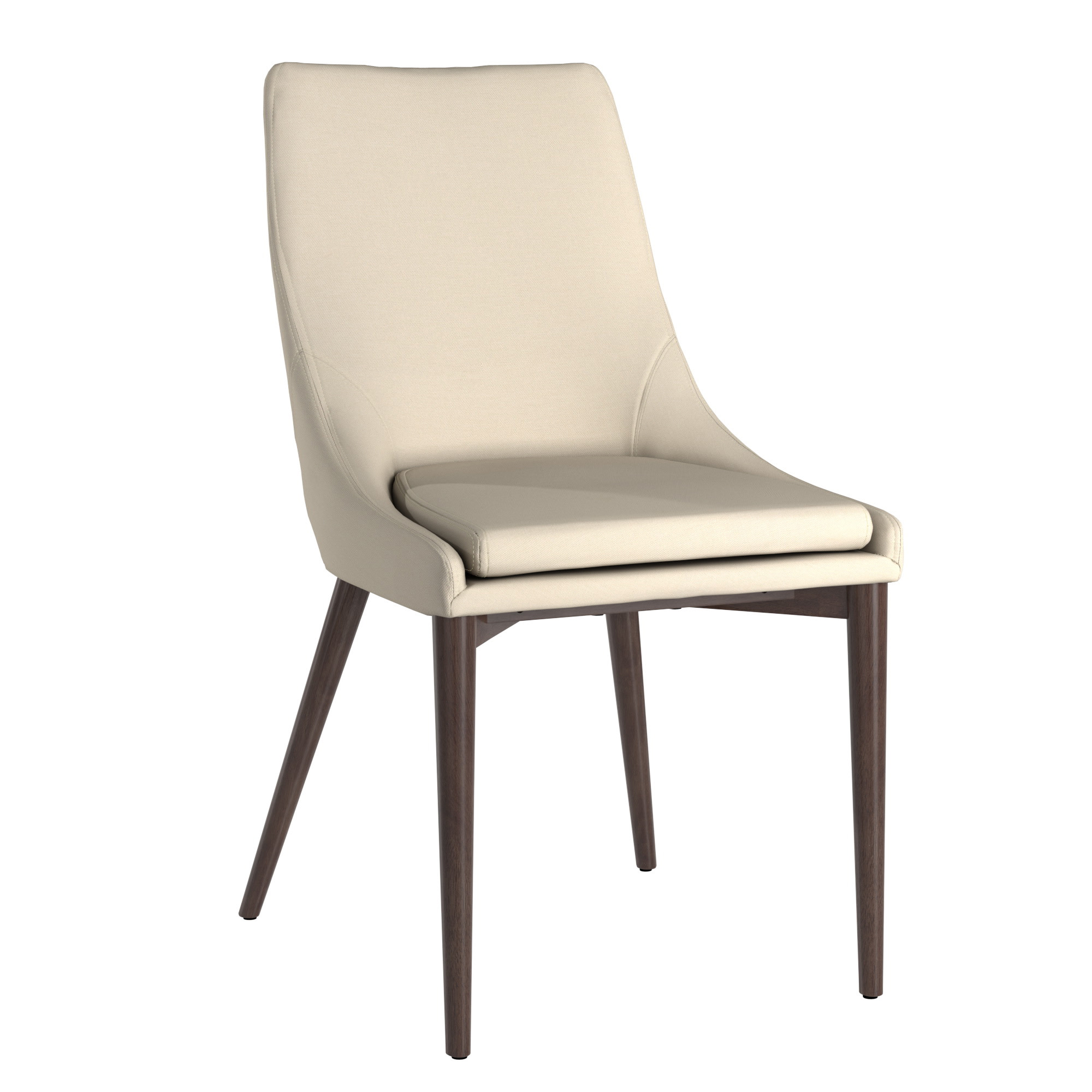 Weston Home Baxter Mid-Century Modern Dining Chair, White (Set of 2)