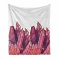 thumbnail image 1 of Amethyst Soft Flannel Fleece Throw Blanket, Outlined Sketch Drawing of Crystal Geometrical Stones Polygonal Triangular, Cozy Plush for Indoor and Outdoor Use, 60" x 80", Multicolor, by Ambesonne, 1 of 6