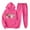 Hot Pink, variant on aohooy 2 Piece Hooded Tracksuit for Women,Women 2 Piece Sportswear Set 2024 Cute Coffee Print Long Sleeve Pullover Sweatshirt Jogger Pants Sweatsuit with Pockets Black,XXL