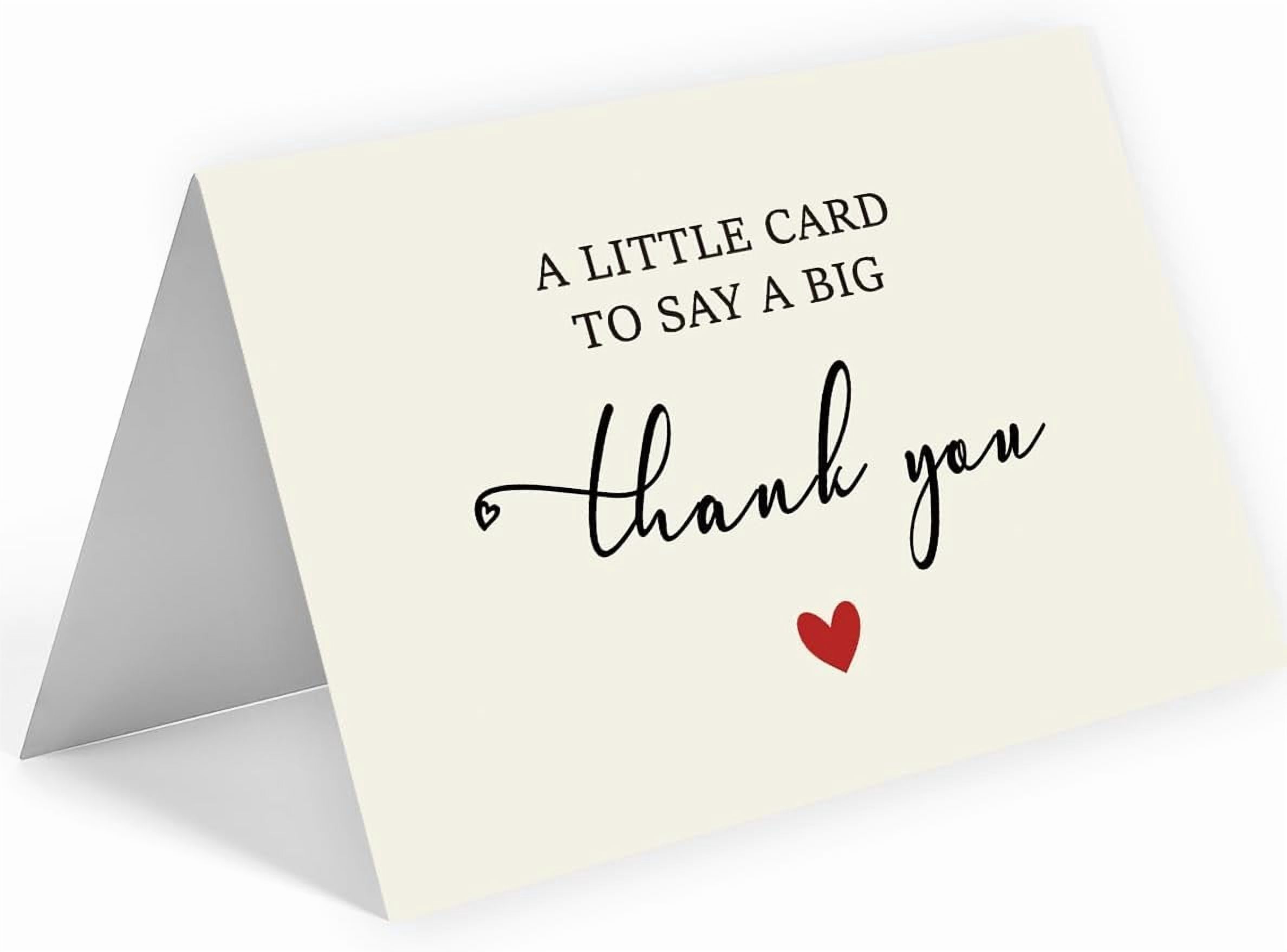 50 Pack 350GSM | Thank You Gifts | Thank You Cards with Envelopes | Small & Baby Shower & Wedding Thank You Cards | Thank You Notes & Cards for Teacher, Graduation, Business, Holiday, and Christmas