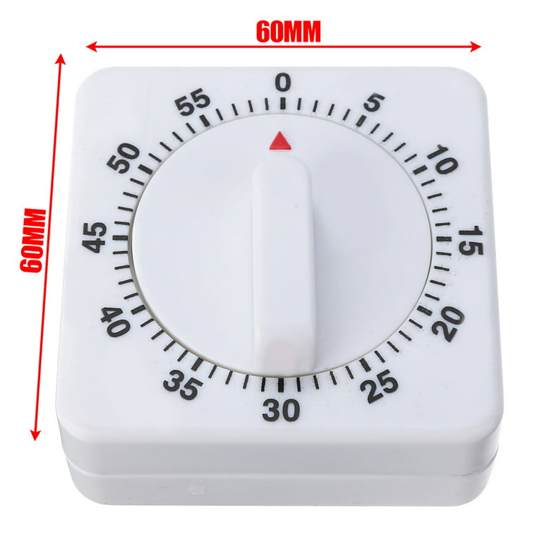 60 Minutes Kitchen Timer, Stainless Steel Egg Shaped Mechanical Cooking  Timer Manual Countdown Reminder Baking Timing Tool with Rotating Alarm Sound